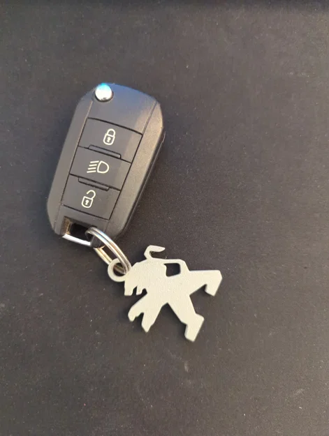 Móc khóa logo Peugeot in 3D - Phụ kiện độc đáo cho chìa khóa xe - Image 2