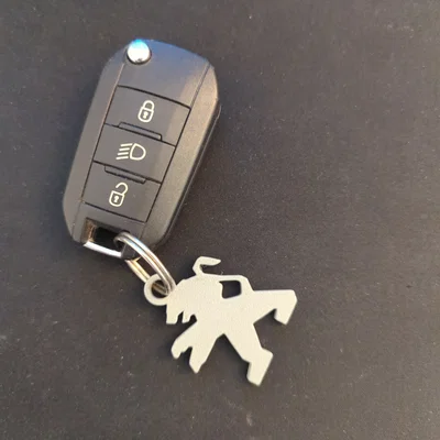 Móc khóa logo Peugeot in 3D - Phụ kiện độc đáo cho chìa khóa xe