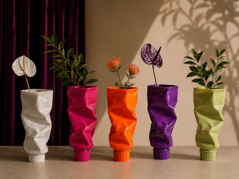 Crush Vase: Bình hoa nghệ thuật độc đáo cho không gian sống - Image 1