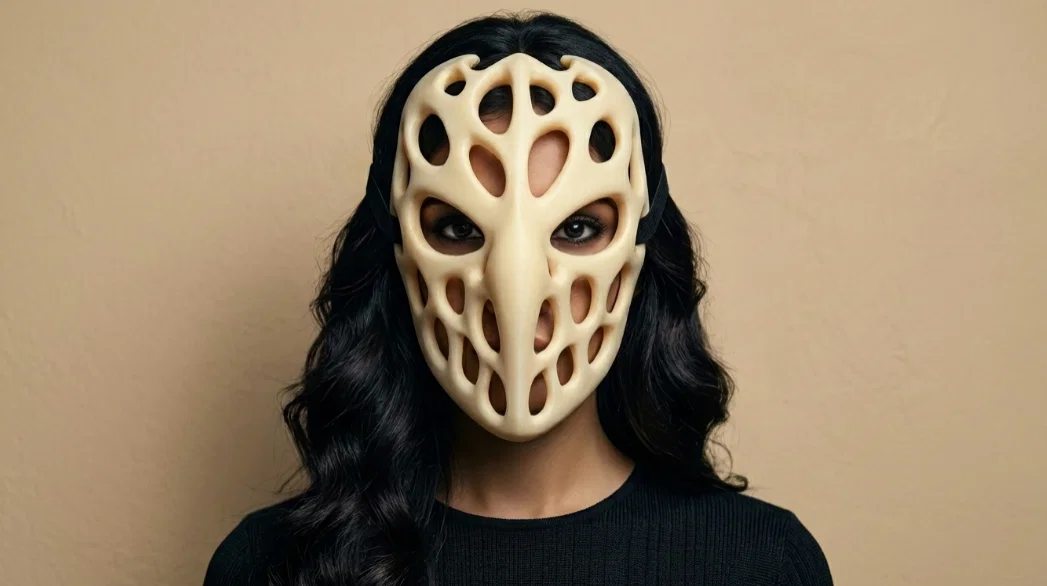 Mặt nạ Voronoi | Mặt nạ hữu cơ độc đáo cho Cosplay, Halloween và Trang trí - Image 1