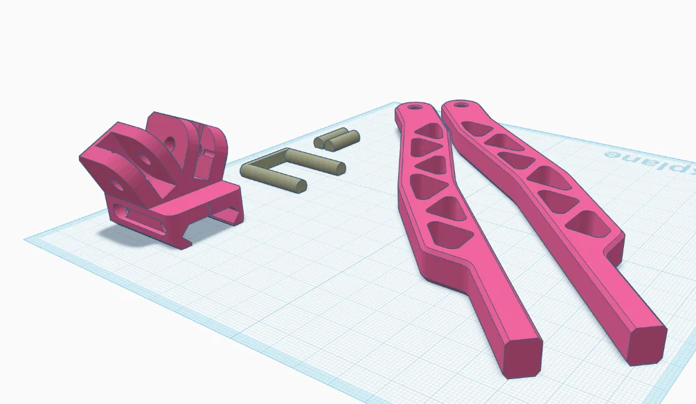 Chân đế Bipod 3D Picatinny không dùng ốc vít tự in tại nhà - Image 1
