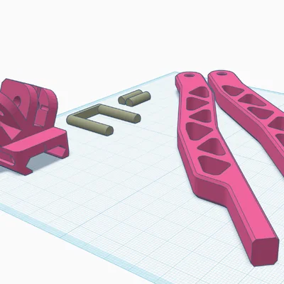 Chân đế Bipod 3D Picatinny không dùng ốc vít tự in tại nhà