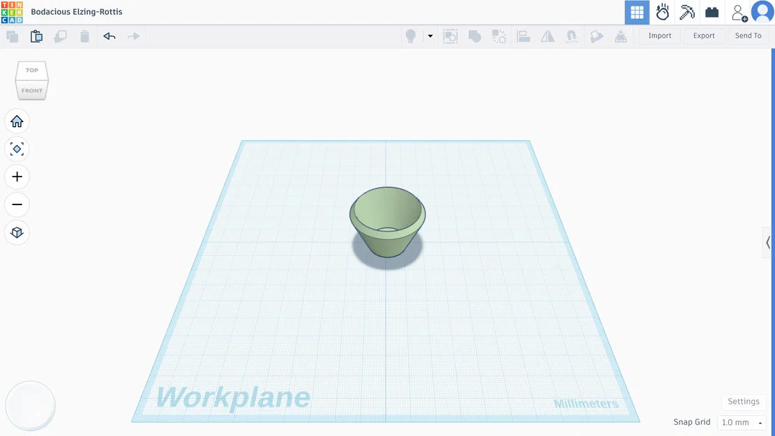 Chậu Cây Mini POT 001 - Mẫu Chậu Xương Rồng In 3D Dễ Dàng - Image 1