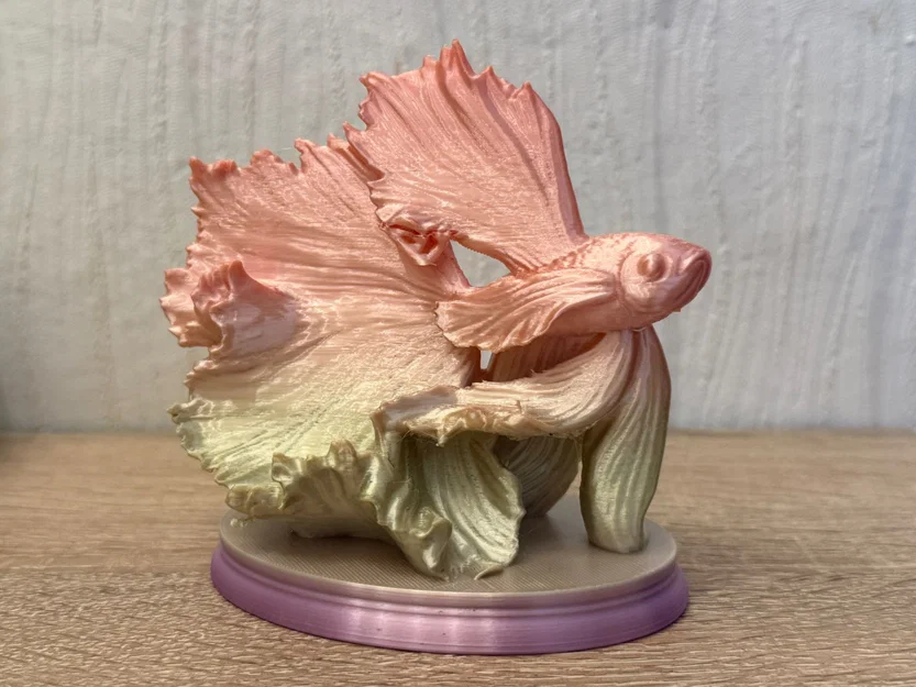 Tượng cá chọi Betta nghệ thuật trang trí để bàn - Image 1