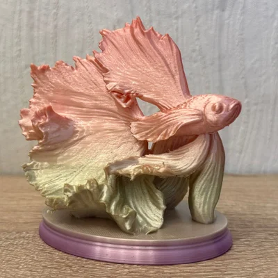 Tượng cá chọi Betta nghệ thuật trang trí để bàn