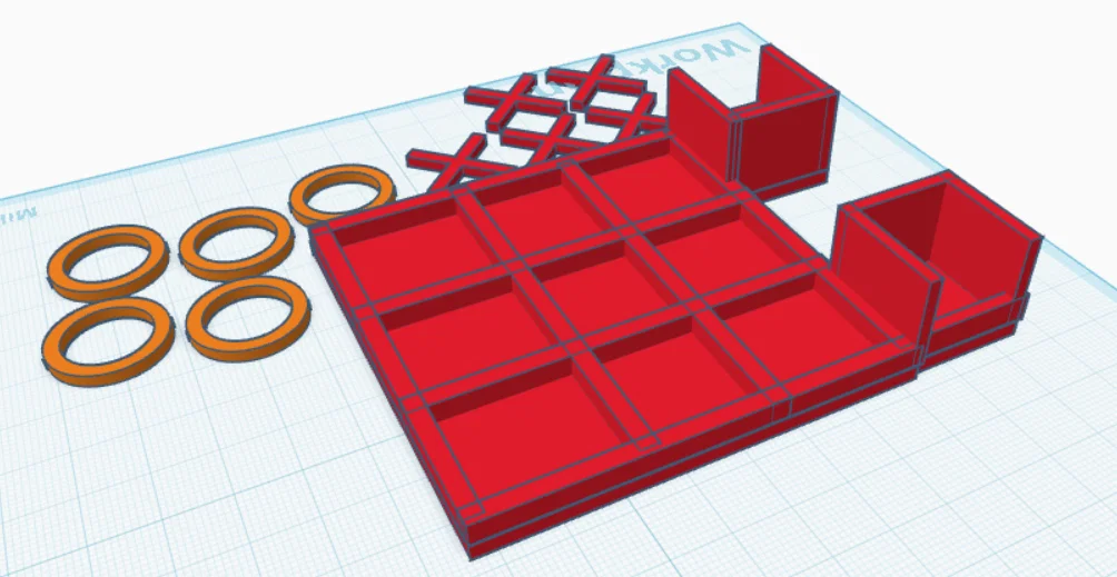 Bộ cờ caro (Tic Tac Toe) 3D kèm khay đựng tiện lợi - Image 1