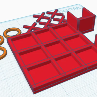 Bộ cờ caro (Tic Tac Toe) 3D kèm khay đựng tiện lợi