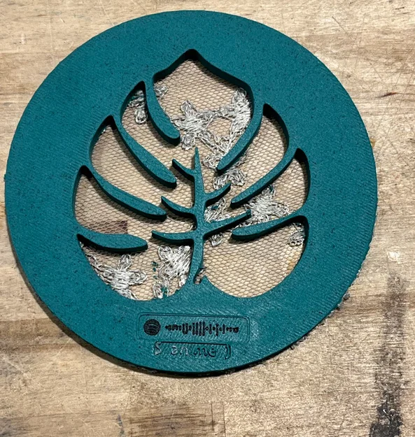 Mẫu Leaf Coaster độc đáo: Hướng dẫn in 3D kết hợp nhúng vải cực đẹp - Image 1