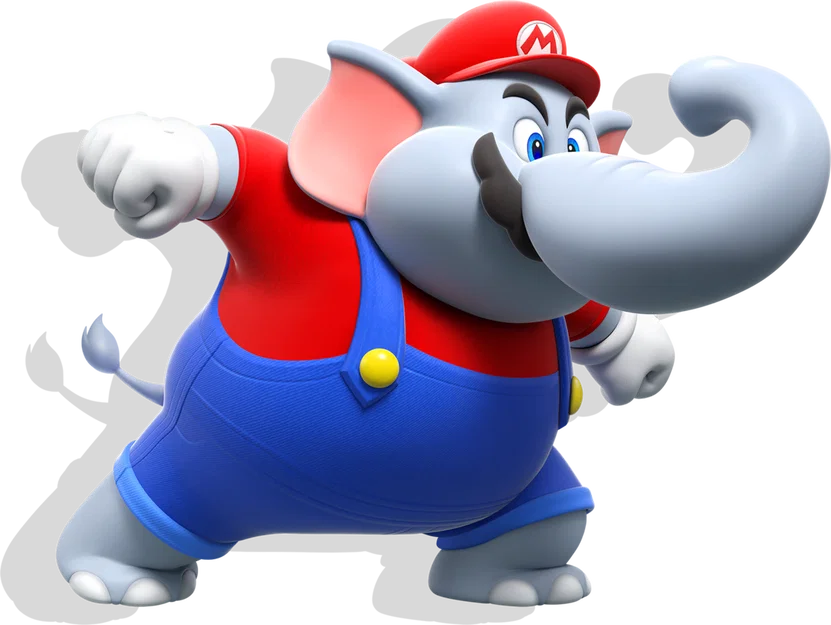 Mô hình 3D Elephant Mario cực chất cho fan game Nintendo - Image 1