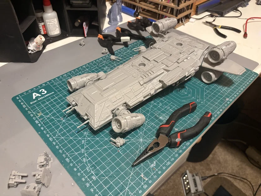 Mô hình tàu Onyx Cinder từ Star Wars Skeleton Crew - Đã chỉnh kích thước và cắt lại - Image 2