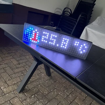 Vỏ LED Matrix 8x32 lớn hơn, dùng dải WS2812B, tương thích Awtrix 3