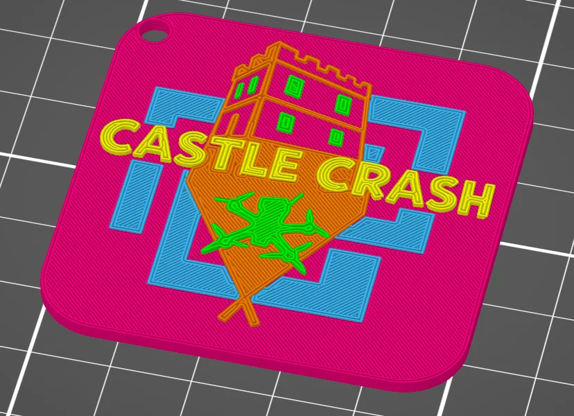Mô hình logo Castle Crash (CC5) in 3D cho cộng đồng FPV drone - Image 1