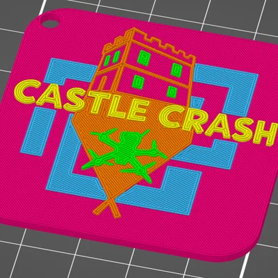 Mô hình logo Castle Crash (CC5) in 3D cho cộng đồng FPV drone