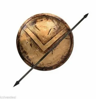 Mô hình khiên và giáo chiến binh Sparta (Spartan Shield and Spear) - Image 1
