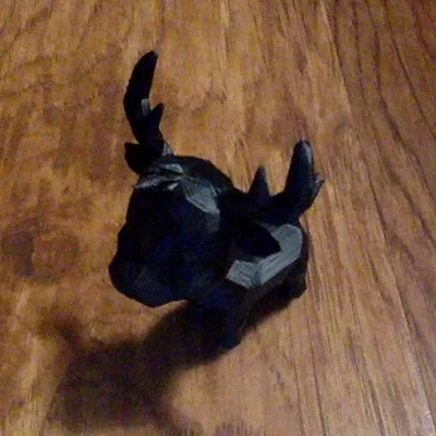 Mô hình nai sừng tấm (moose) low poly siêu dễ thương