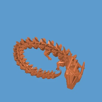 Mô hình rồng máy Articulated Robot Dragon - In 3D linh hoạt