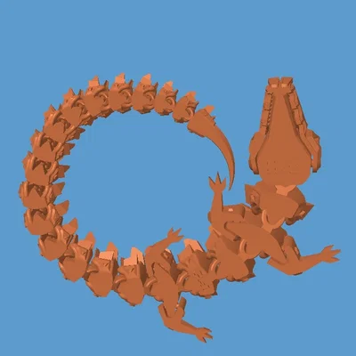 Mô hình rồng máy Articulated Robot Dragon - In 3D linh hoạt