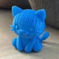 Mô hình Mèo Ngồi Đan Len 3D - Thumbnail 2