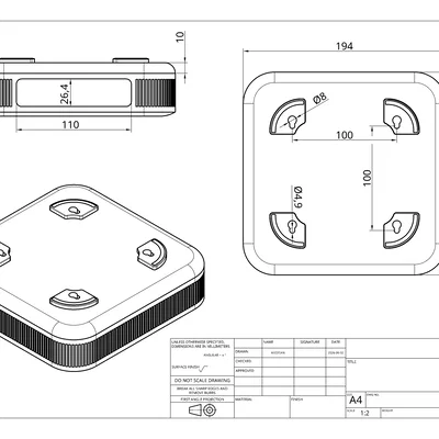 Bộ mô hình giả lập W1700k và đế hỗ trợ in 3D chuyên dụng