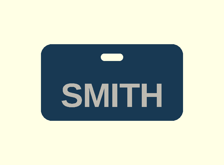 Thẻ Hành Lý (Luggage Tag) Tùy Chỉnh (Parametric) — In Phẳng, Có Chỗ Ghi Tên & Liên Hệ - Image 1