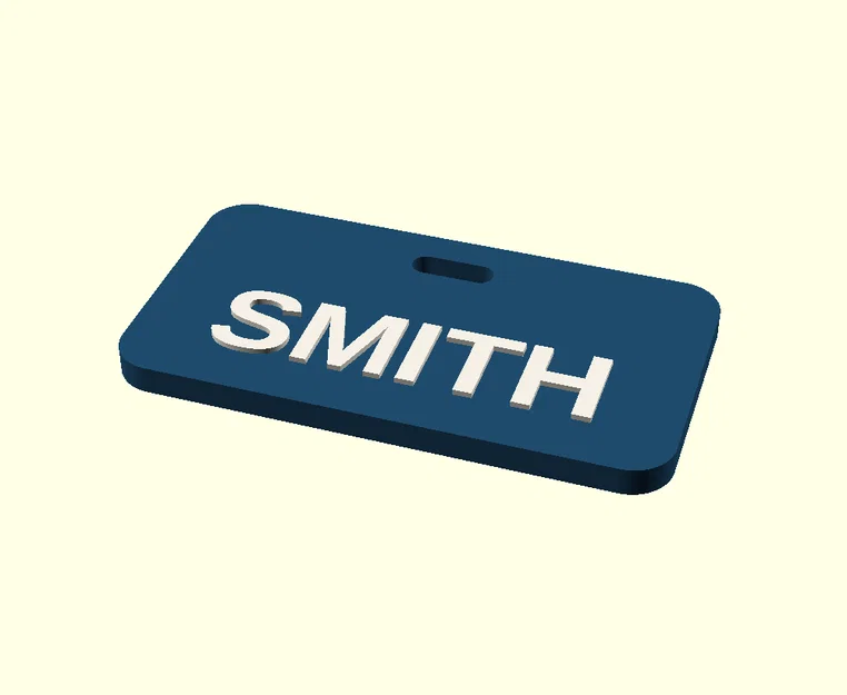 Thẻ Hành Lý (Luggage Tag) Tùy Chỉnh (Parametric) — In Phẳng, Có Chỗ Ghi Tên & Liên Hệ - Image 3