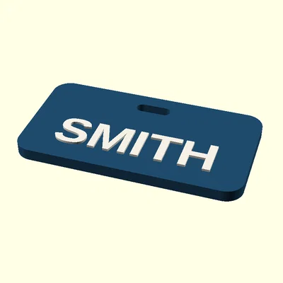Thẻ Hành Lý (Luggage Tag) Tùy Chỉnh (Parametric) — In Phẳng, Có Chỗ Ghi Tên & Liên Hệ