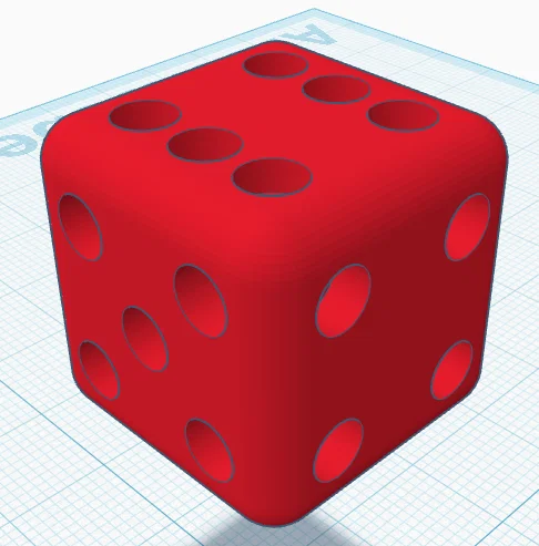 Mô hình xúc xắc 3D thiết kế tối giản, dễ in - Image 1