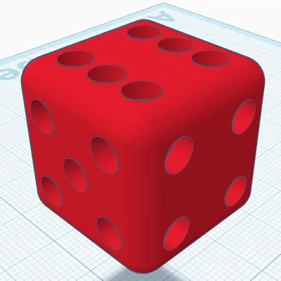 Mô hình xúc xắc 3D thiết kế tối giản, dễ in