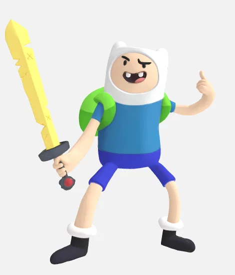 Mô hình 3D nhân vật Finn Adventure Time - Tải file STL in 3D chất lượng - Image 1