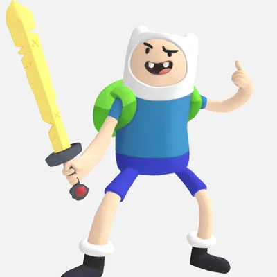 Mô hình 3D nhân vật Finn Adventure Time - Tải file STL in 3D chất lượng