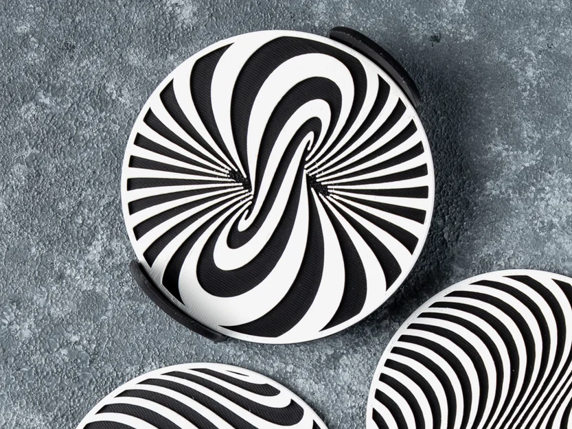 Bộ Lót Ly Ảo Ảnh Thị Giác (Optical Illusion Coasters) - Image 1