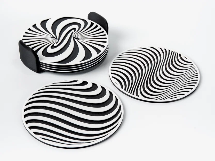 Bộ Lót Ly Ảo Ảnh Thị Giác (Optical Illusion Coasters) - Image 2