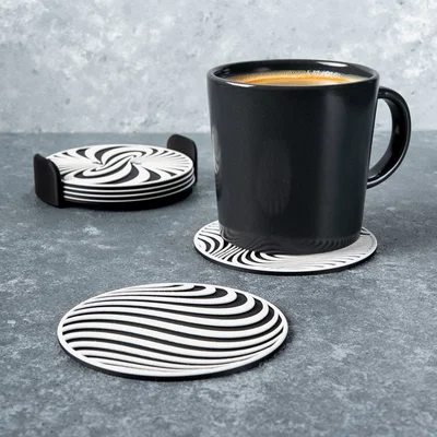 Bộ Lót Ly Ảo Ảnh Thị Giác (Optical Illusion Coasters)