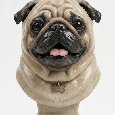 Mô hình tượng chó Pug dễ thương (Ted the Pug) để bàn