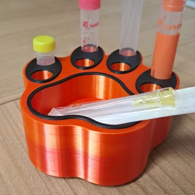 Khay đựng ống nghiệm Blutprobenhalter Pfode hình bàn chân chó độc đáo