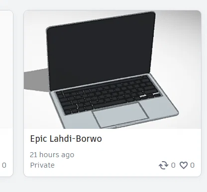 Mô hình laptop 3D nhỏ gọn trang trí bàn làm việc - Image 1