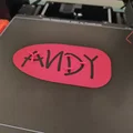 Stencil in tên Andy lên giày (kiểu Woody) - Thumbnail 2