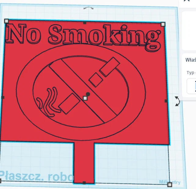 Biển báo cấm hút thuốc (No Smoking) - Mô hình in 3D tiện dụng - Image 1