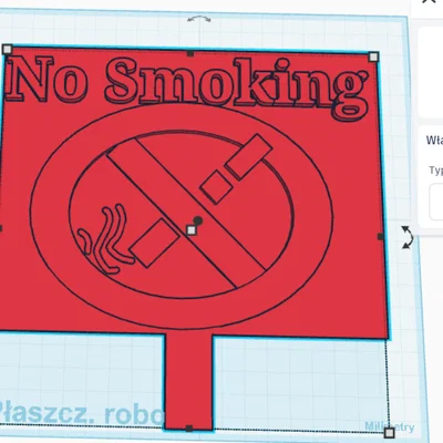 Biển báo cấm hút thuốc (No Smoking) - Mô hình in 3D tiện dụng