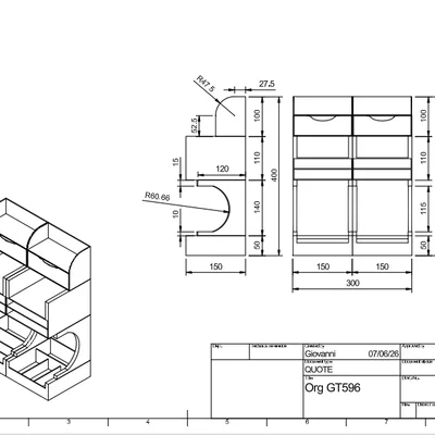 Kệ để đồ đa năng ORGANIZZATORE GT596 - Giải pháp sắp xếp bàn làm việc