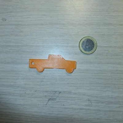 Móc khóa hình xe bán tải (Pickup Truck) - Mẫu in 3D đơn giản