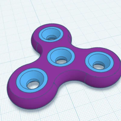 Mẫu Fidget Spinner in 3D nhanh chóng và đơn giản