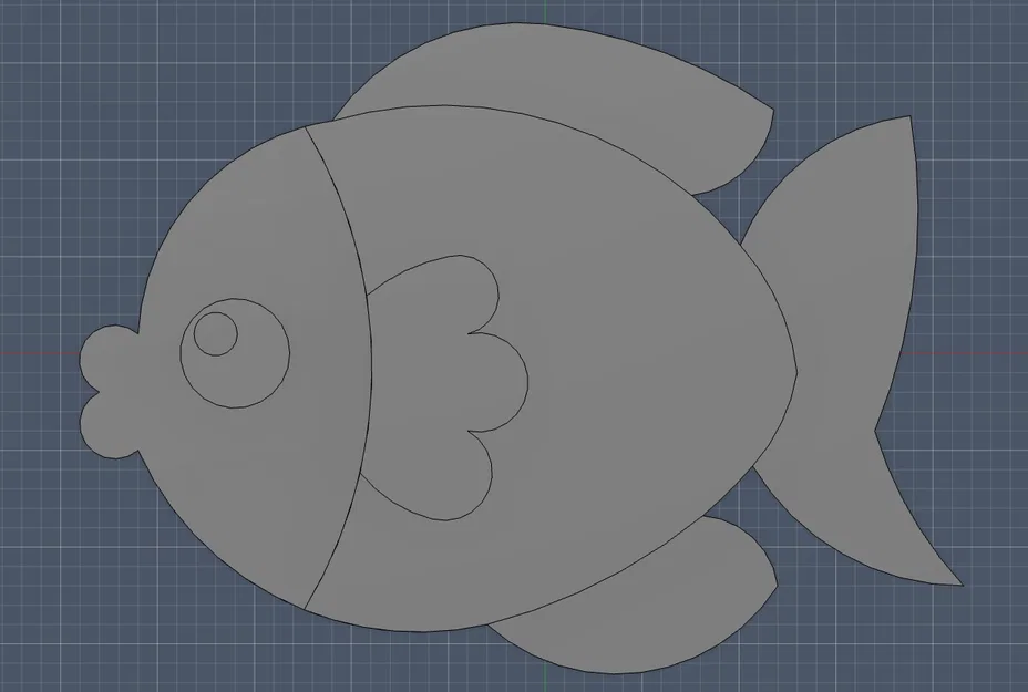 Mô hình chú cá 3D xinh xắn - File STL in 3D dễ thương - Image 1