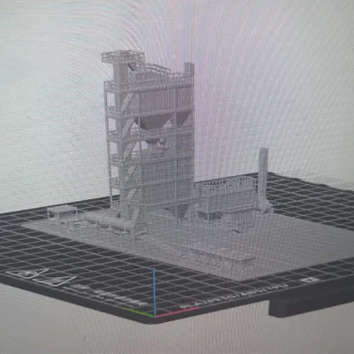 Mô hình trạm trộn nhựa đường (Asphalt Batch Plant) in 3D chi tiết