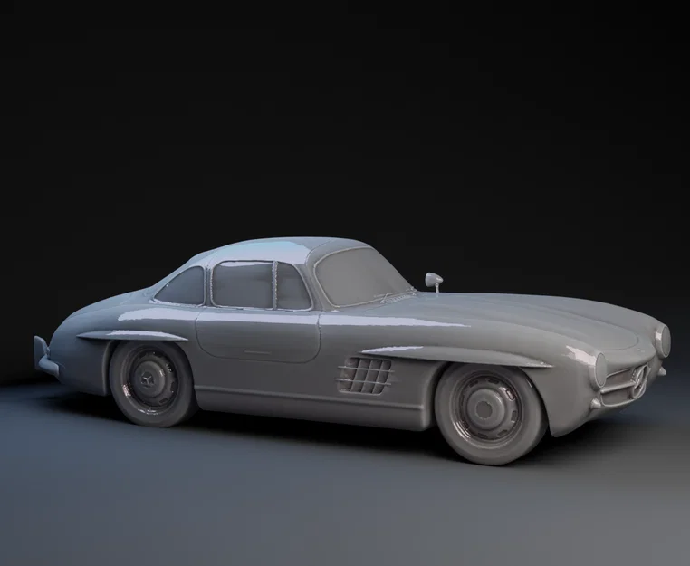 Mô hình 3D Mercedes-Benz 300 SL Gullwing in 3D chi tiết - Image 1