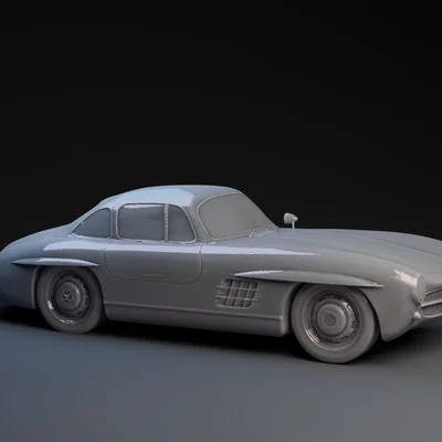 Mô hình 3D Mercedes-Benz 300 SL Gullwing in 3D chi tiết