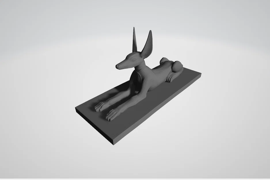 Mô hình 3D thần Anubis: Tượng trang trí phong cách Ai Cập cổ đại - Image 1