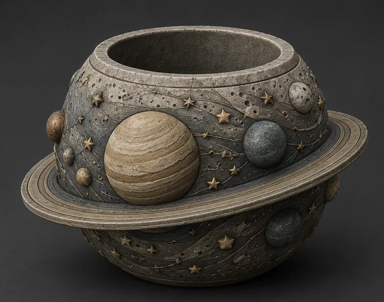 Chậu cây Planet Flower Pot 3D độc đáo trang trí không gian sống - Image 1