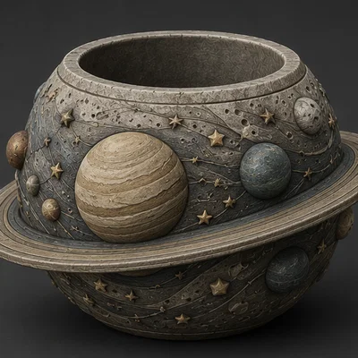 Chậu cây Planet Flower Pot 3D độc đáo trang trí không gian sống