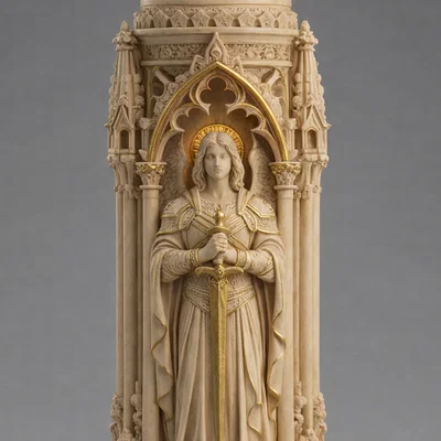 STL Giá Đựng Nến Thiên Thần Gothic | Lồng Đèn Tealight Kiến Trúc Thánh Đường Fantasy